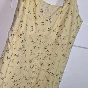 YELLOW FLOWER PRINTED DRESS